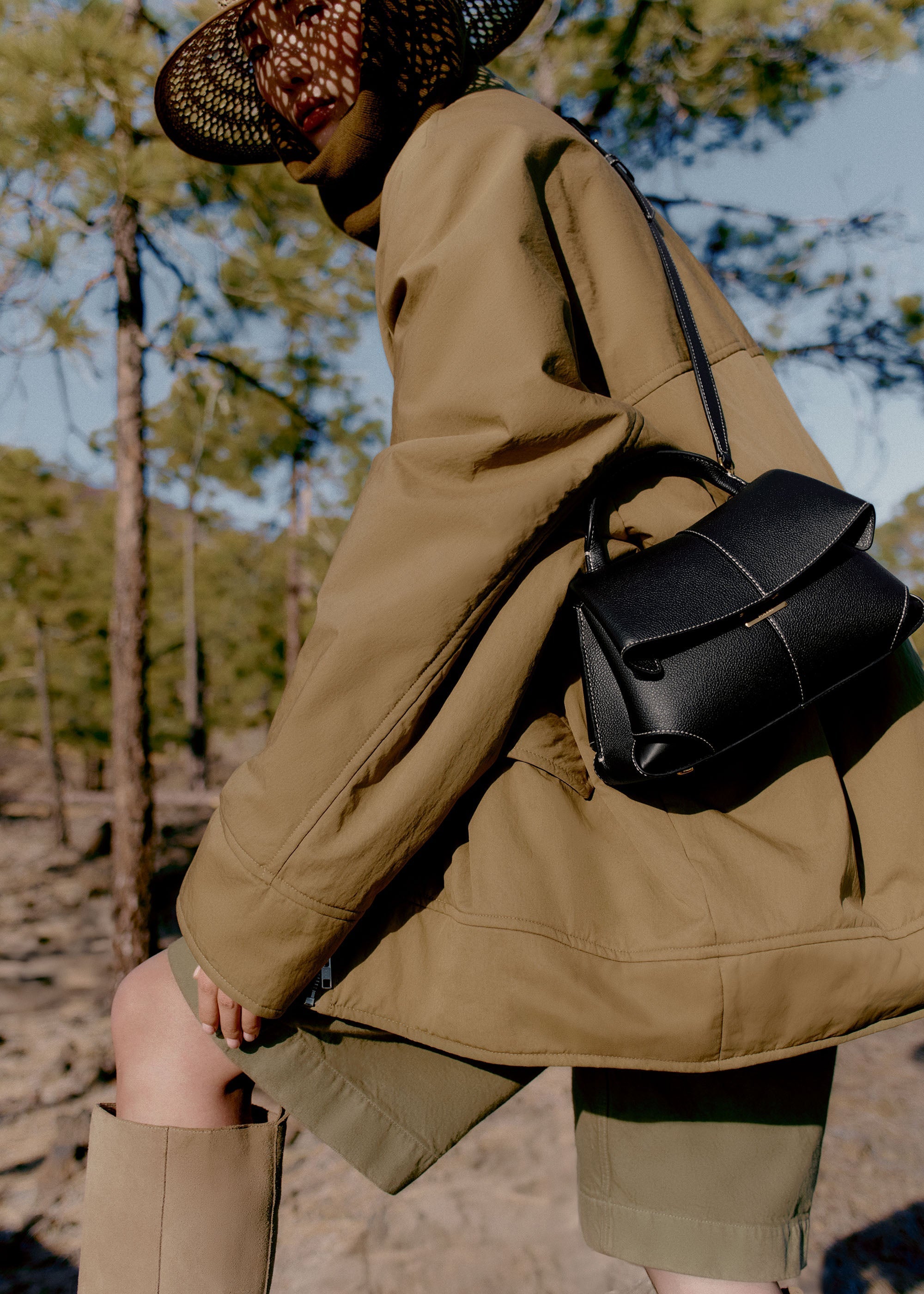 Mokki Mini — Cuir Grainé Noir