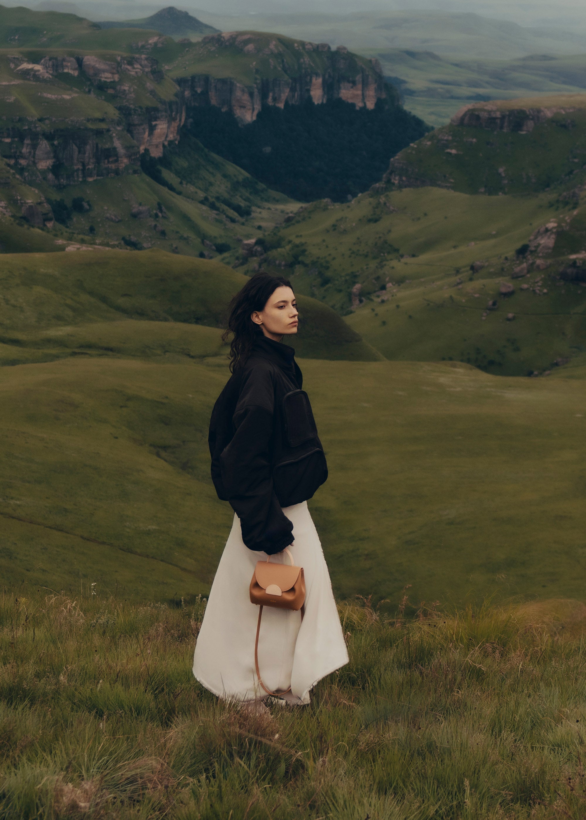 Numéro Un Nano Trio — Cuir Grainé Camel
