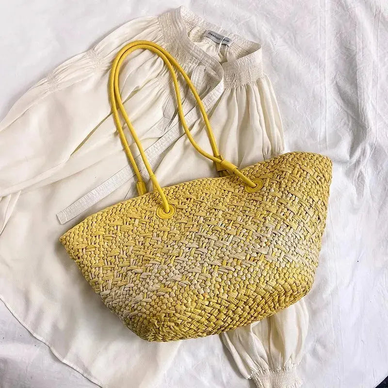 Handmade Women's Handbags big Woven Female Shoulder Bag Summer Straw Beach Bags Shopper Baskets Bohemian Rattan Tote Bag