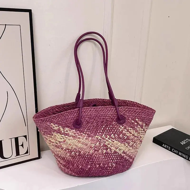 Handmade Women's Handbags big Woven Female Shoulder Bag Summer Straw Beach Bags Shopper Baskets Bohemian Rattan Tote Bag