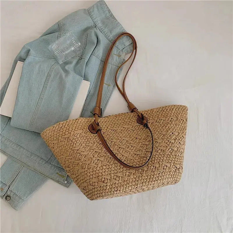 Handmade Women's Handbags big Woven Female Shoulder Bag Summer Straw Beach Bags Shopper Baskets Bohemian Rattan Tote Bag