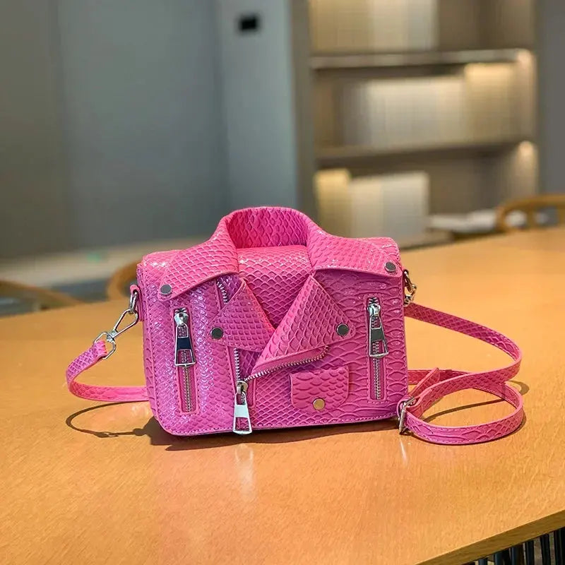 Shoulder Bag Tote 2025 Trend Lapel Jacket Women's Bag Purse Fashion Rivets Zipper Female Crossbody Bag Luxury Handbag