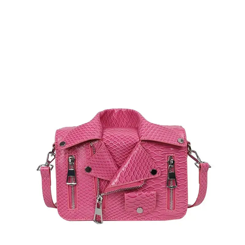 Shoulder Bag Tote 2025 Trend Lapel Jacket Women's Bag Purse Fashion Rivets Zipper Female Crossbody Bag Luxury Handbag