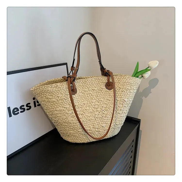 Handmade Women's Handbags big Woven Female Shoulder Bag Summer Straw Beach Bags Shopper Baskets Bohemian Rattan Tote Bag