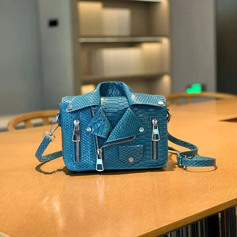 Shoulder Bag Tote 2025 Trend Lapel Jacket Women's Bag Purse Fashion Rivets Zipper Female Crossbody Bag Luxury Handbag