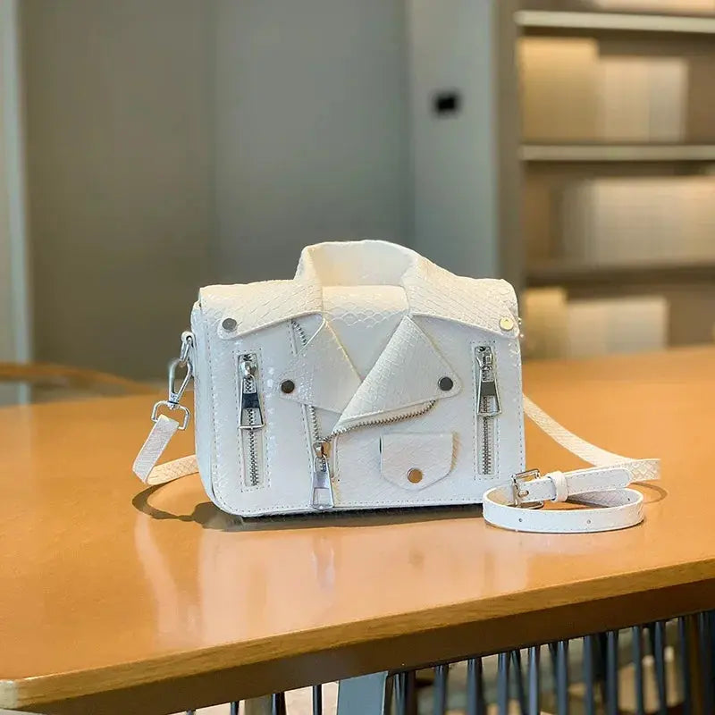Shoulder Bag Tote 2025 Trend Lapel Jacket Women's Bag Purse Fashion Rivets Zipper Female Crossbody Bag Luxury Handbag