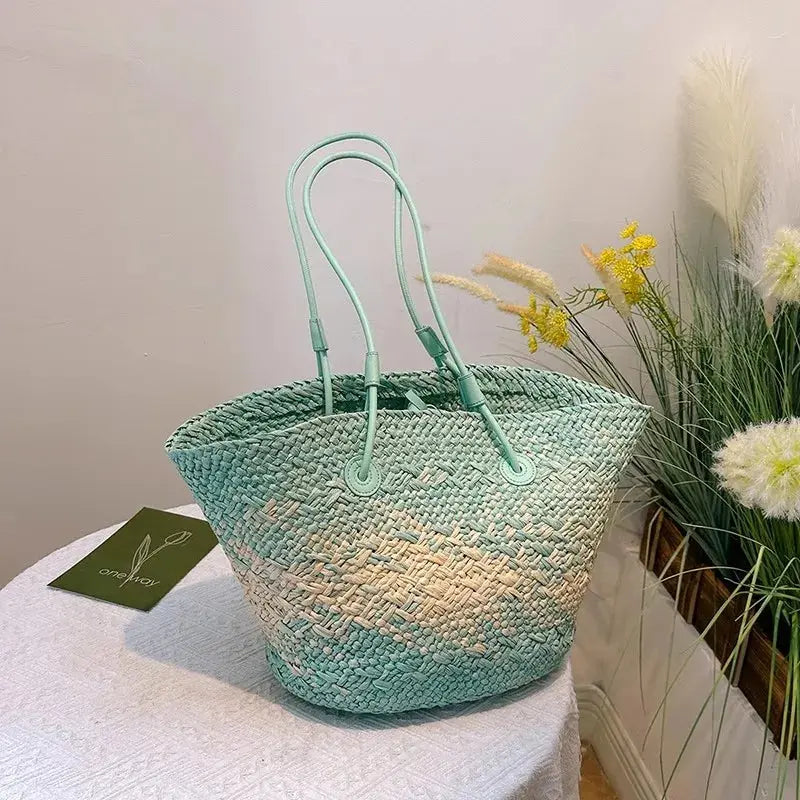 Handmade Women's Handbags big Woven Female Shoulder Bag Summer Straw Beach Bags Shopper Baskets Bohemian Rattan Tote Bag