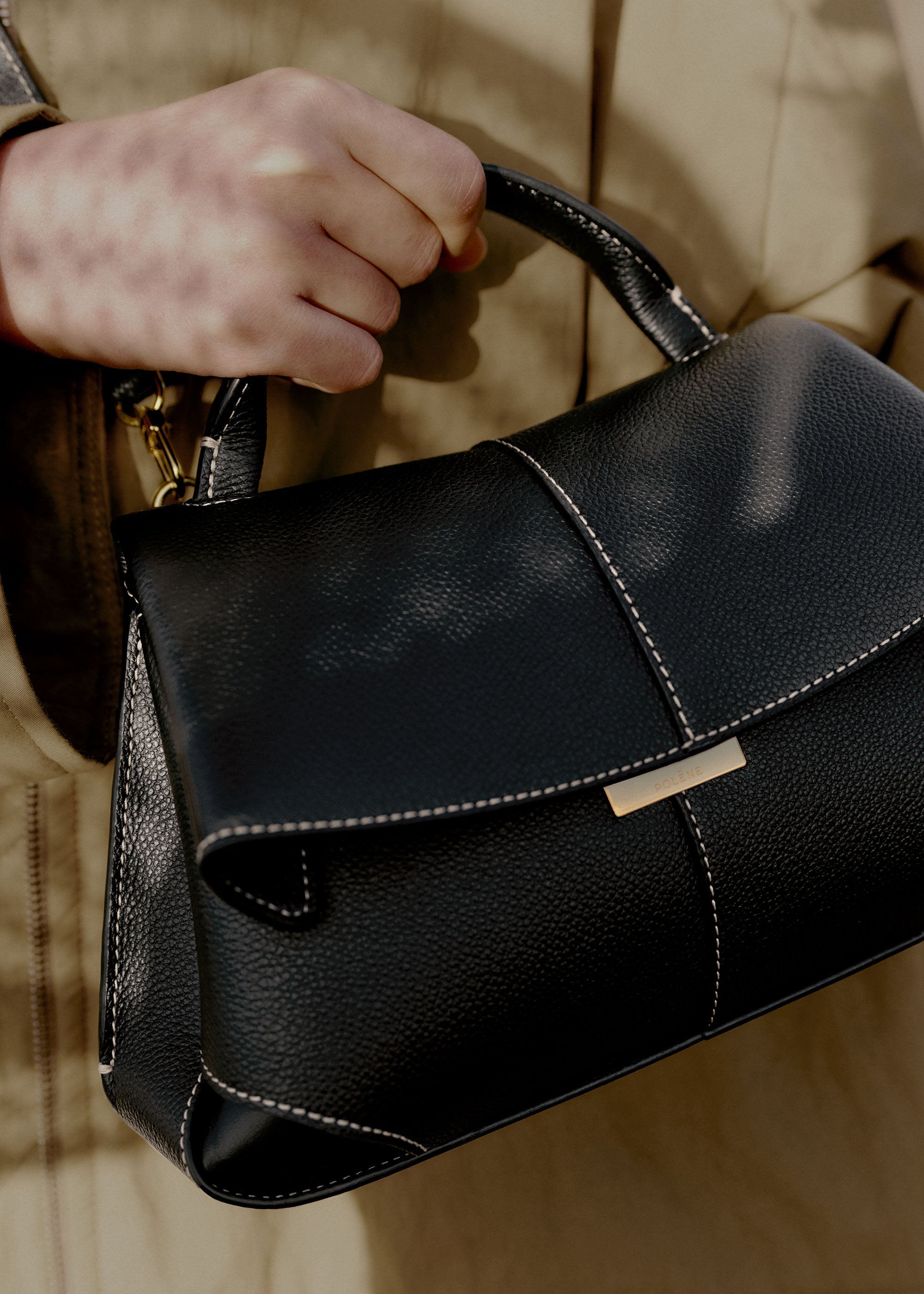 Mokki Mini — Cuir Grainé Noir