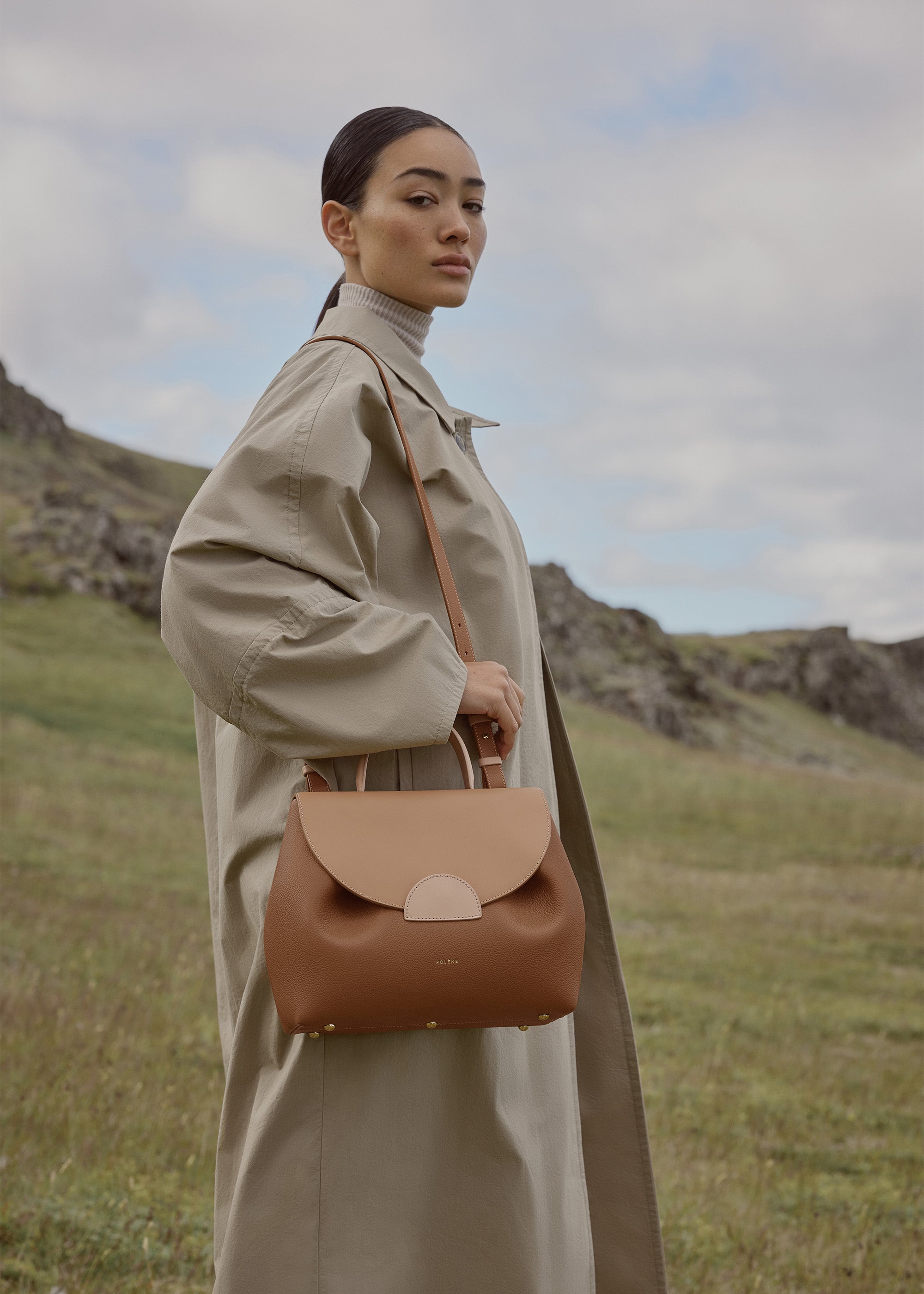 Numéro Un Trio — Cuir Grainé Camel