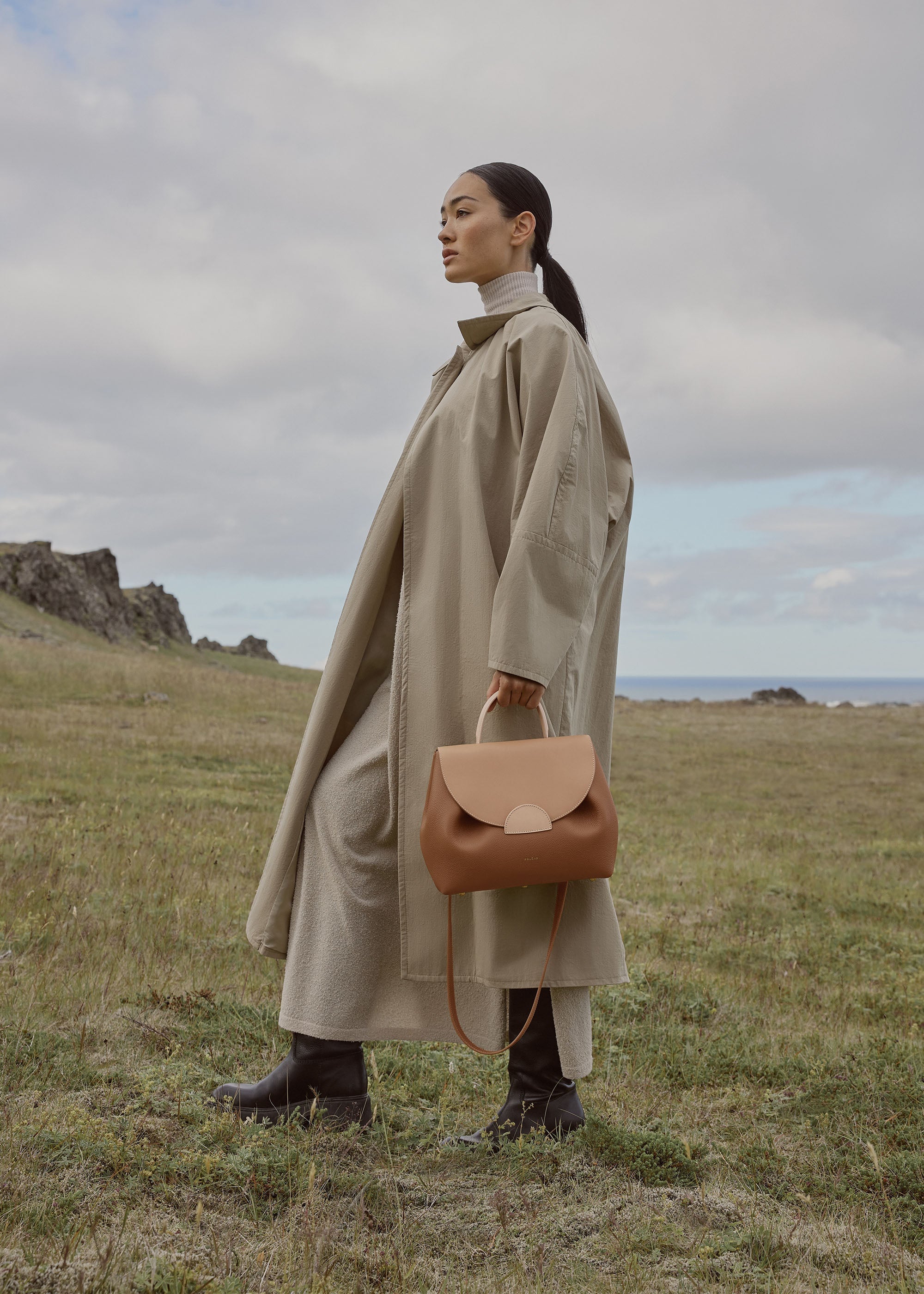 Numéro Un Trio — Cuir Grainé Camel