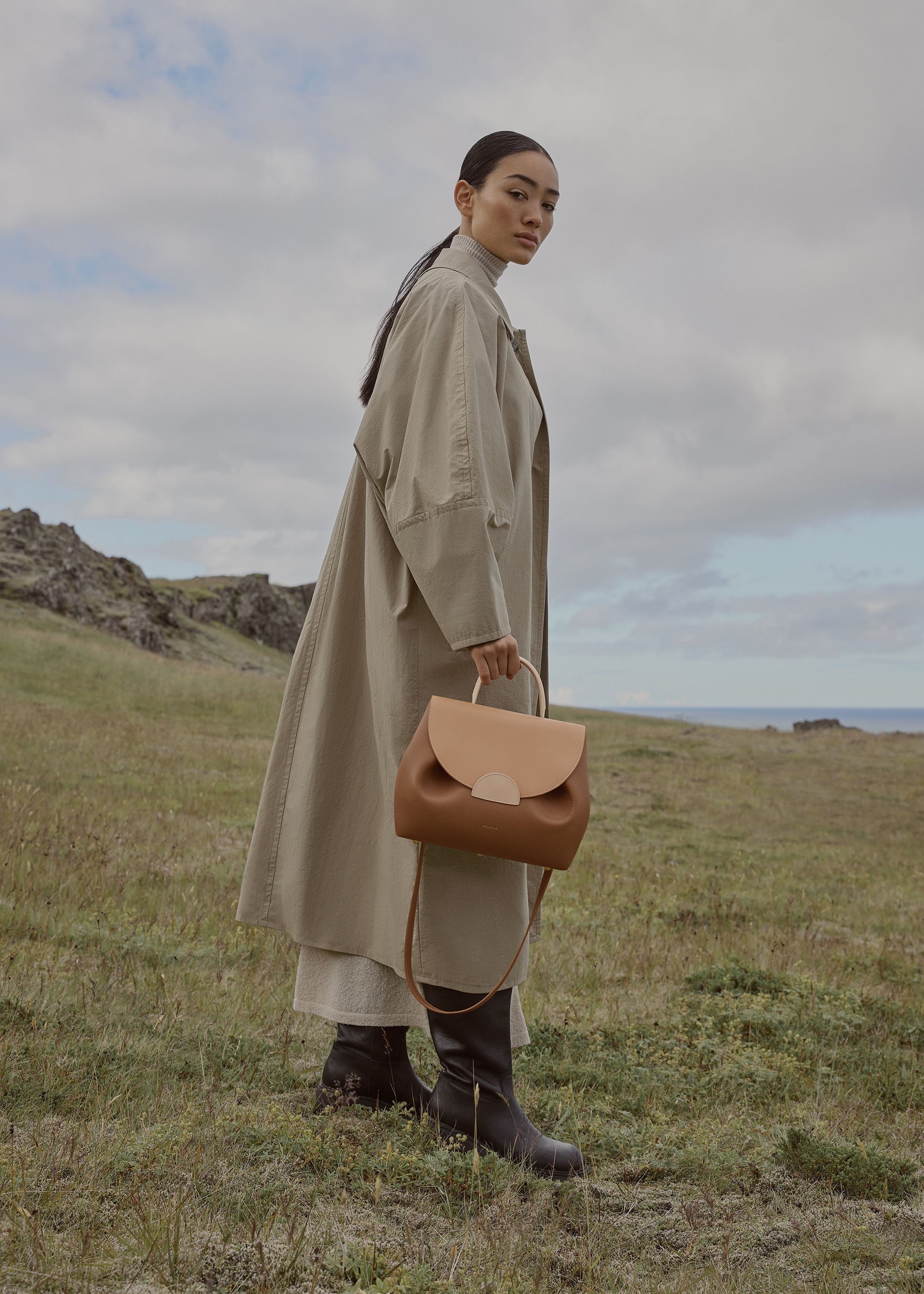 Numéro Un Trio — Cuir Grainé Camel