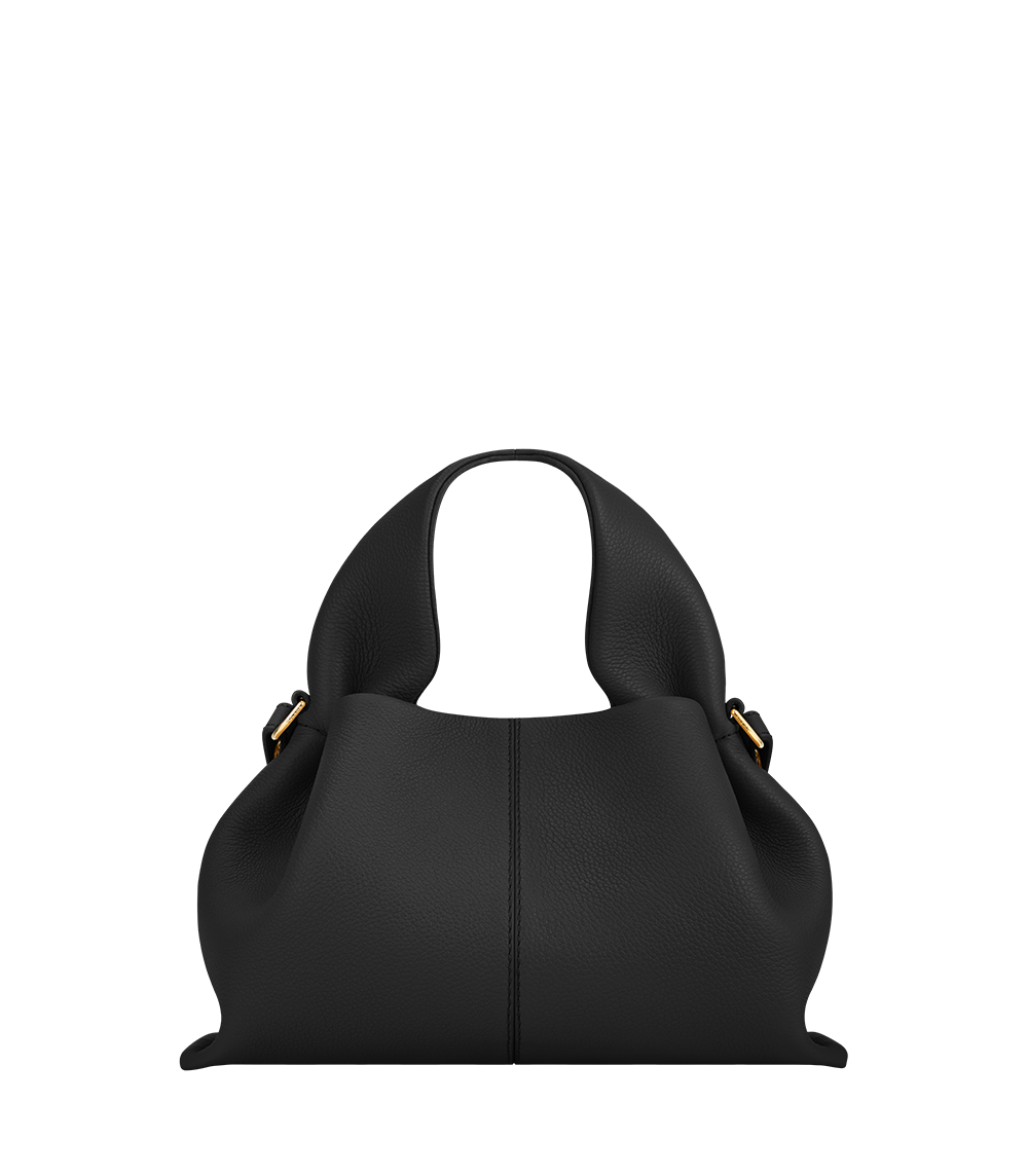 Numéro Neuf Mini — Cuir Grainé Noir