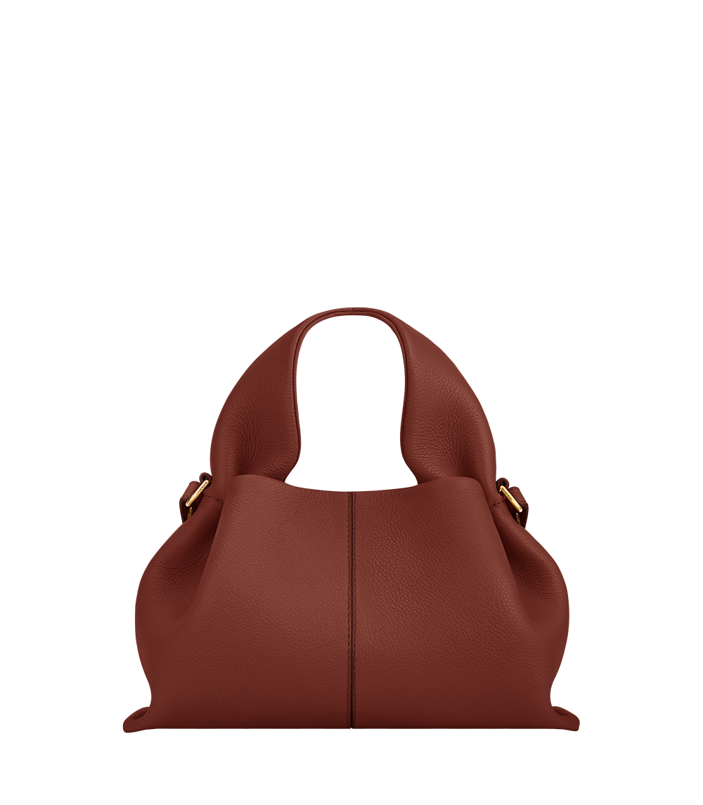 Numéro Neuf Mini — Cuir Grainé Argile Rouge