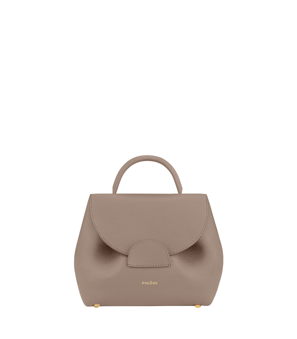 Numéro Un Nano — Cuir Grainé Taupe