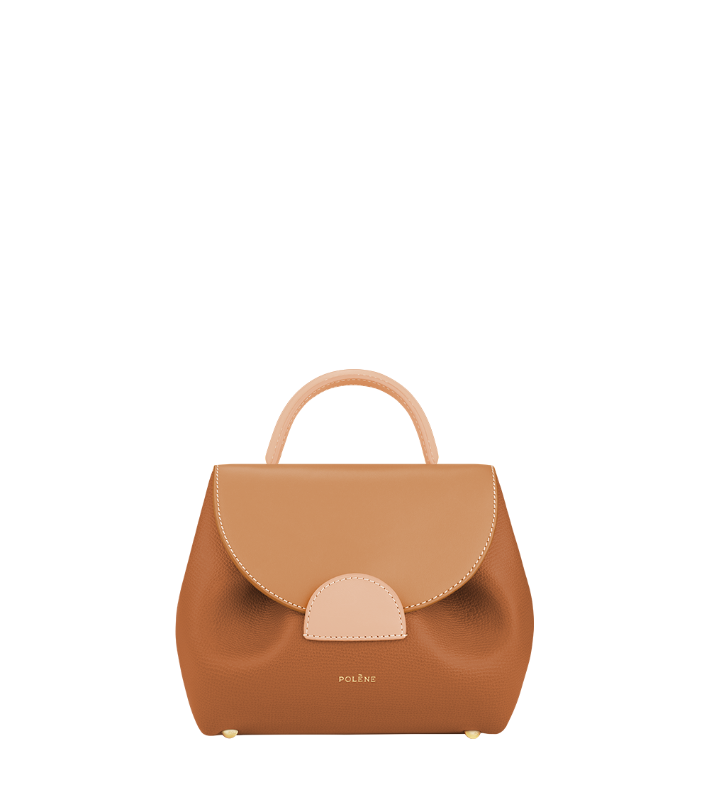 Numéro Un Nano Trio — Cuir Grainé Camel